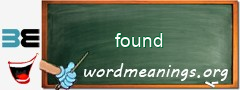 WordMeaning blackboard for found